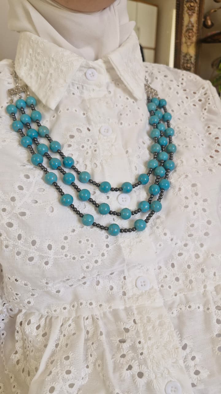 Elegant Necklace - Turquoise Stones