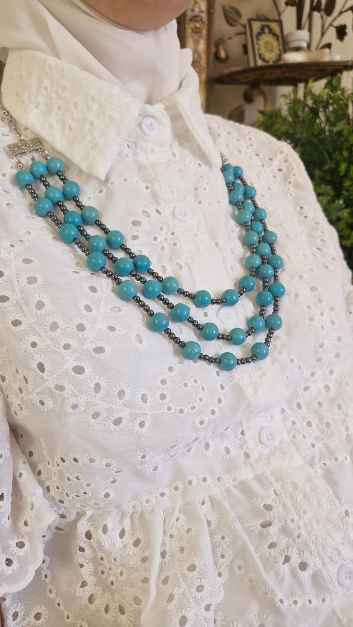 Elegant Necklace - Turquoise Stones