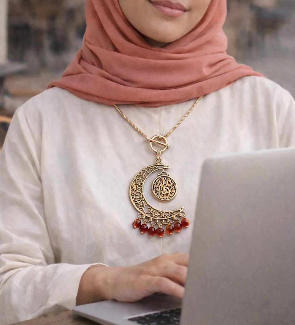 قلادة مودا المصنوعة يدوياً بالعربية