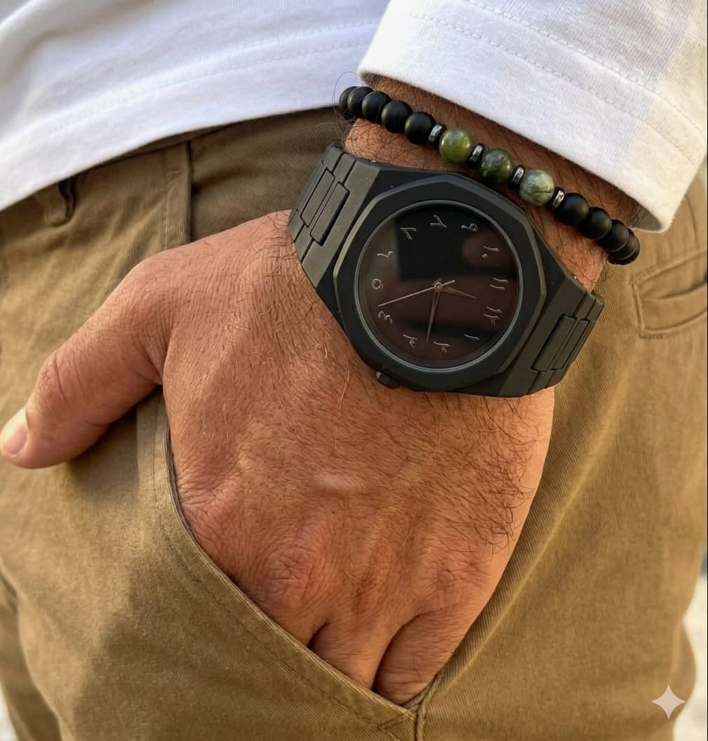 Watch With Agate Bracelet