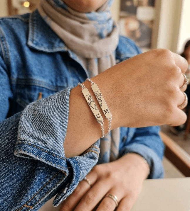 Couple's Bracelet Set - Gold Plated