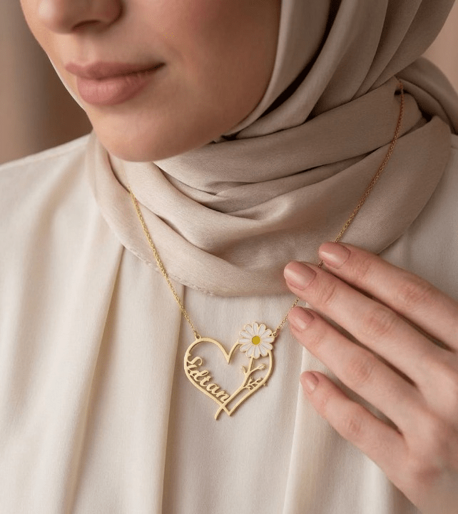 Flower Elegant Necklace - Gold Plated