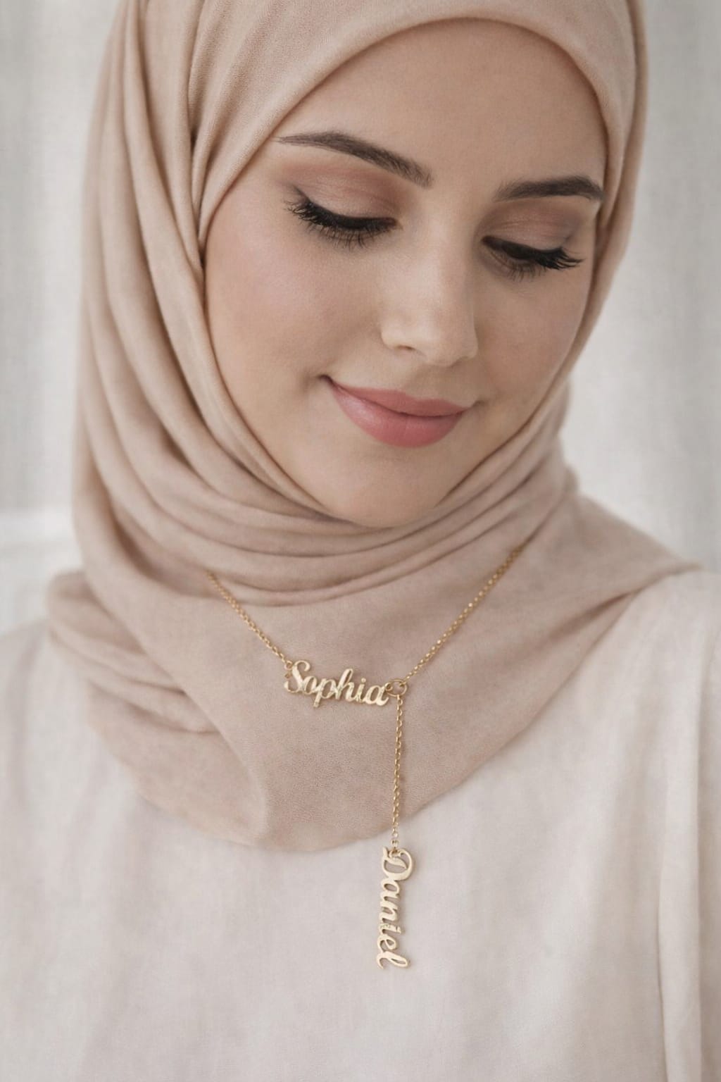 2 Name Necklace - Gold Plated