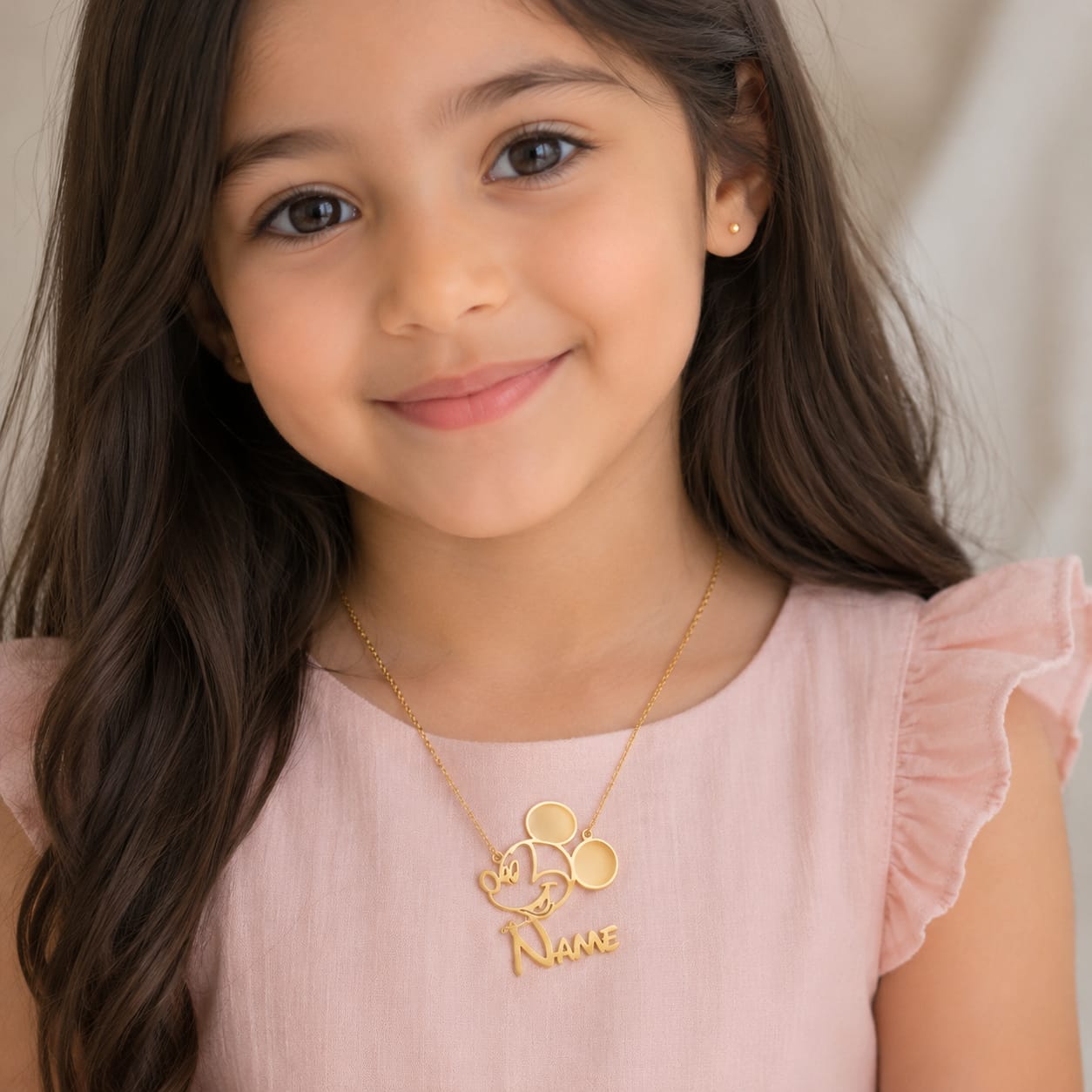 Mickey Mouse Necklace - Gold Plated
