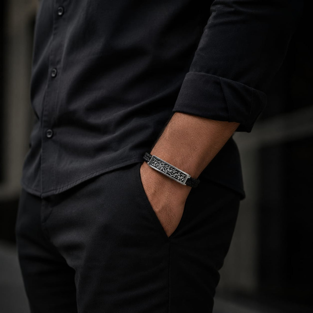 Prestige Steel Bracelet - Leather & Silver Plated