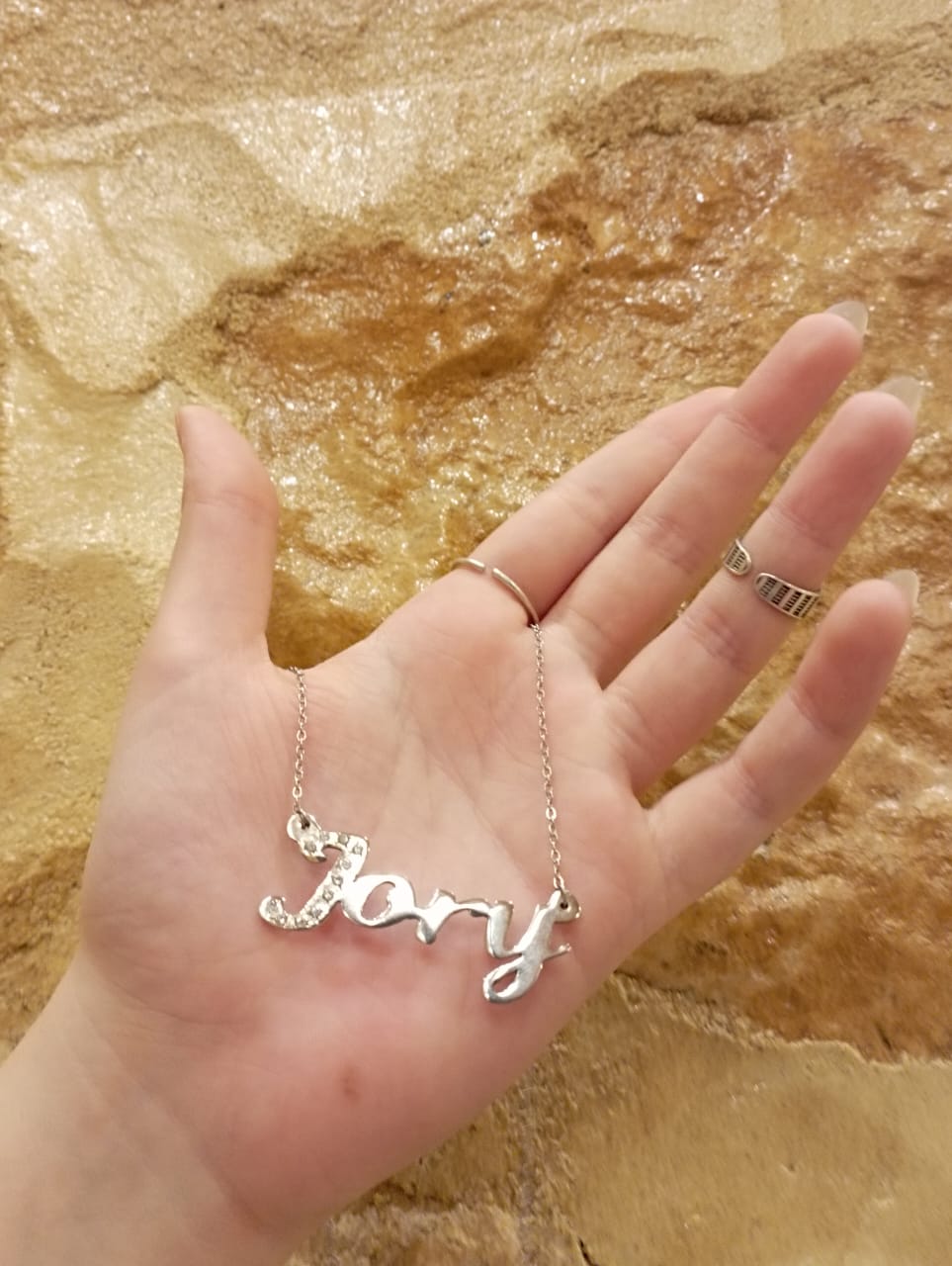 Jory Customized Necklace - Silver Plated