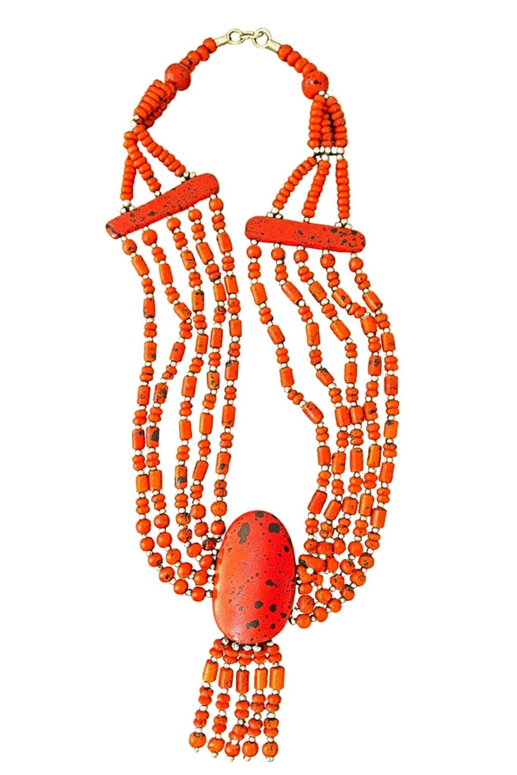 Ashraqat Necklace - Red Stone