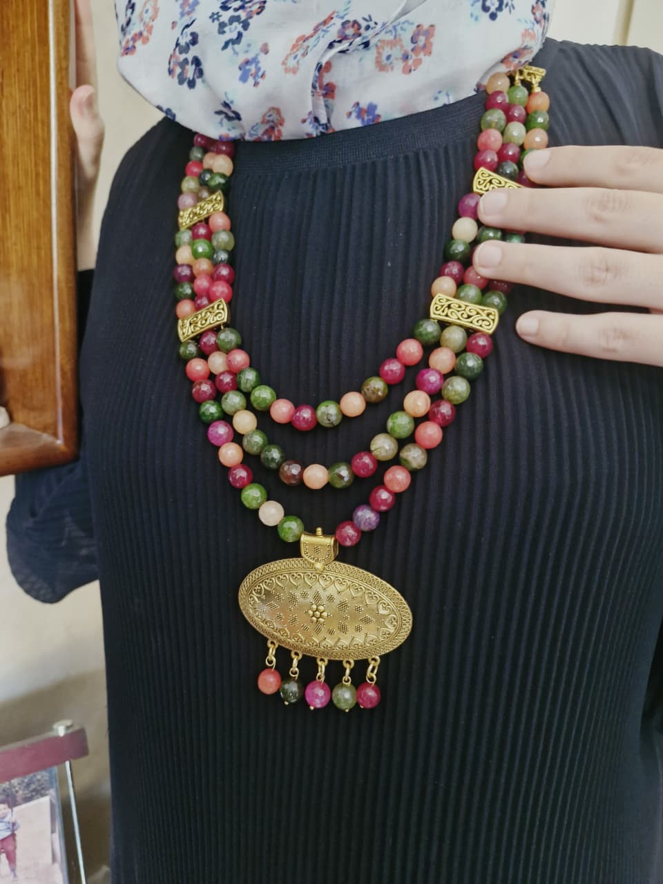 Sofya Necklace - Agate stone
