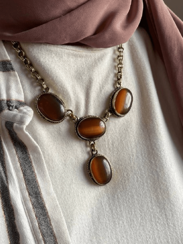 Unique Afnan Necklace - Agate Stone