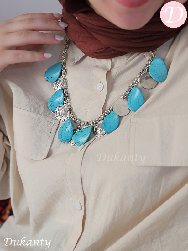 Marina Necklace - Turquoise Stone
