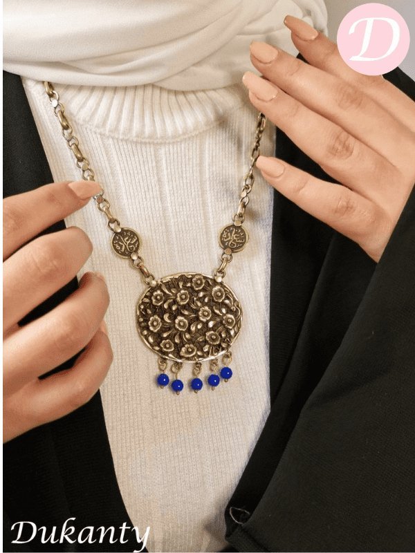 Walaa Necklace - Pure Copper With Agate