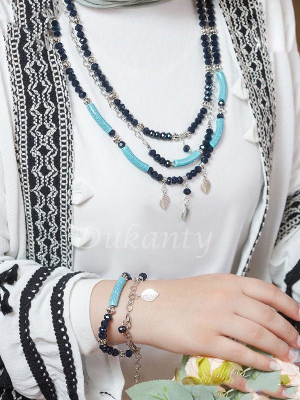 طقم لمياء - عقيق وأكريليك