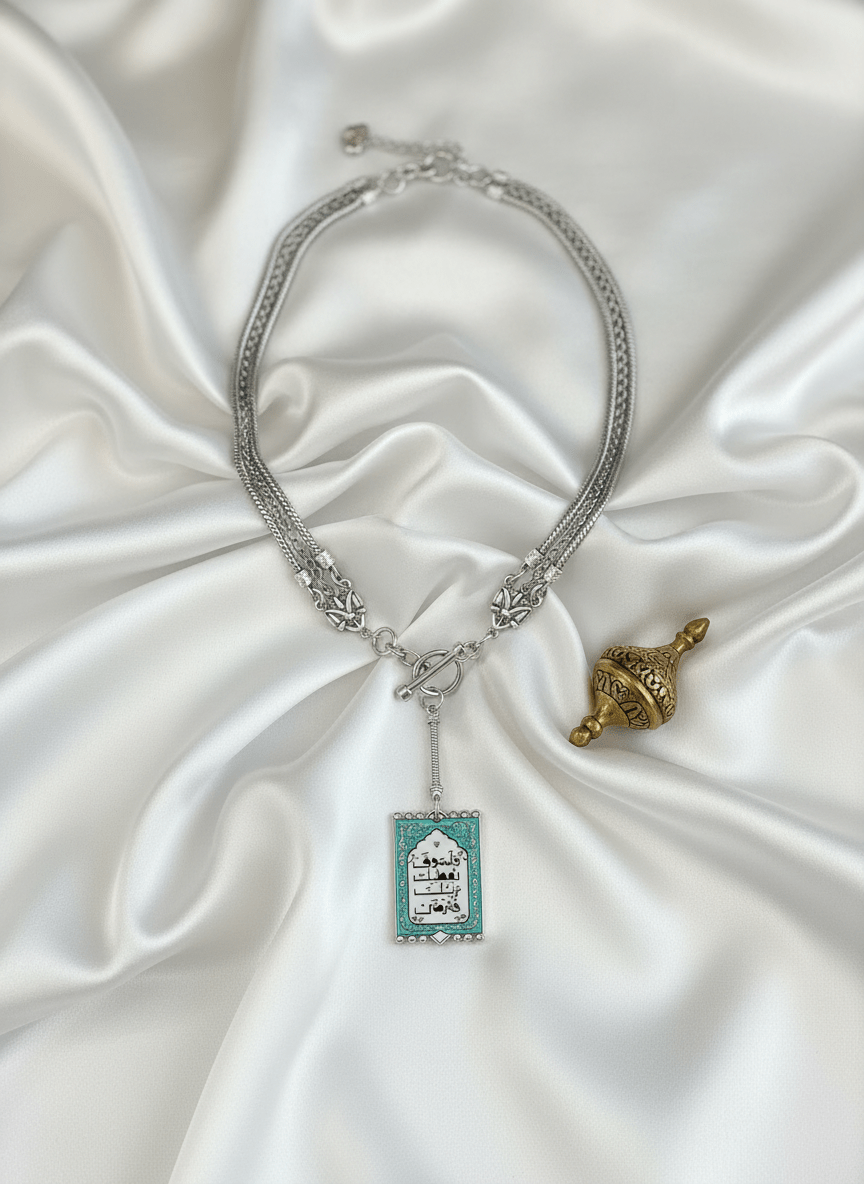 Amna Necklace - Silver Plated