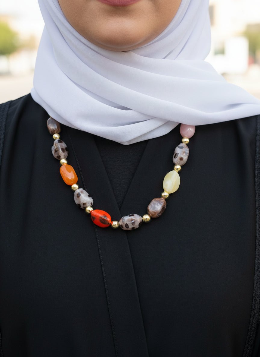 Raghad Necklace - Color Stones