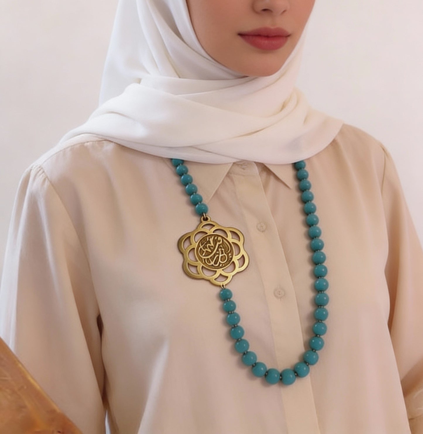 Aya Simple Necklace - Turquoise Stones