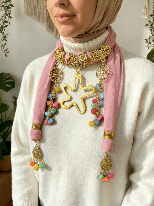 قلادة وشاح خير حافظ - قطن