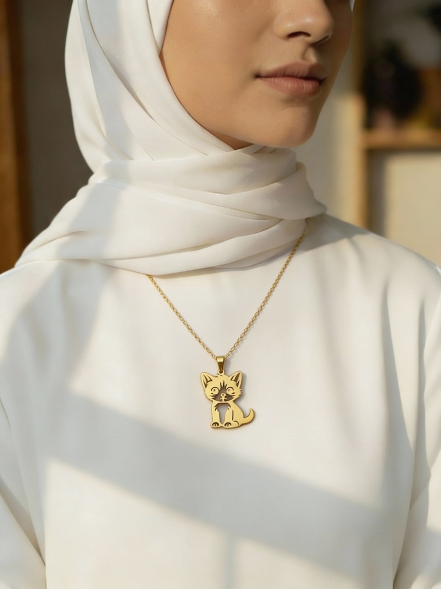 Cat Necklace - Stainless Steel