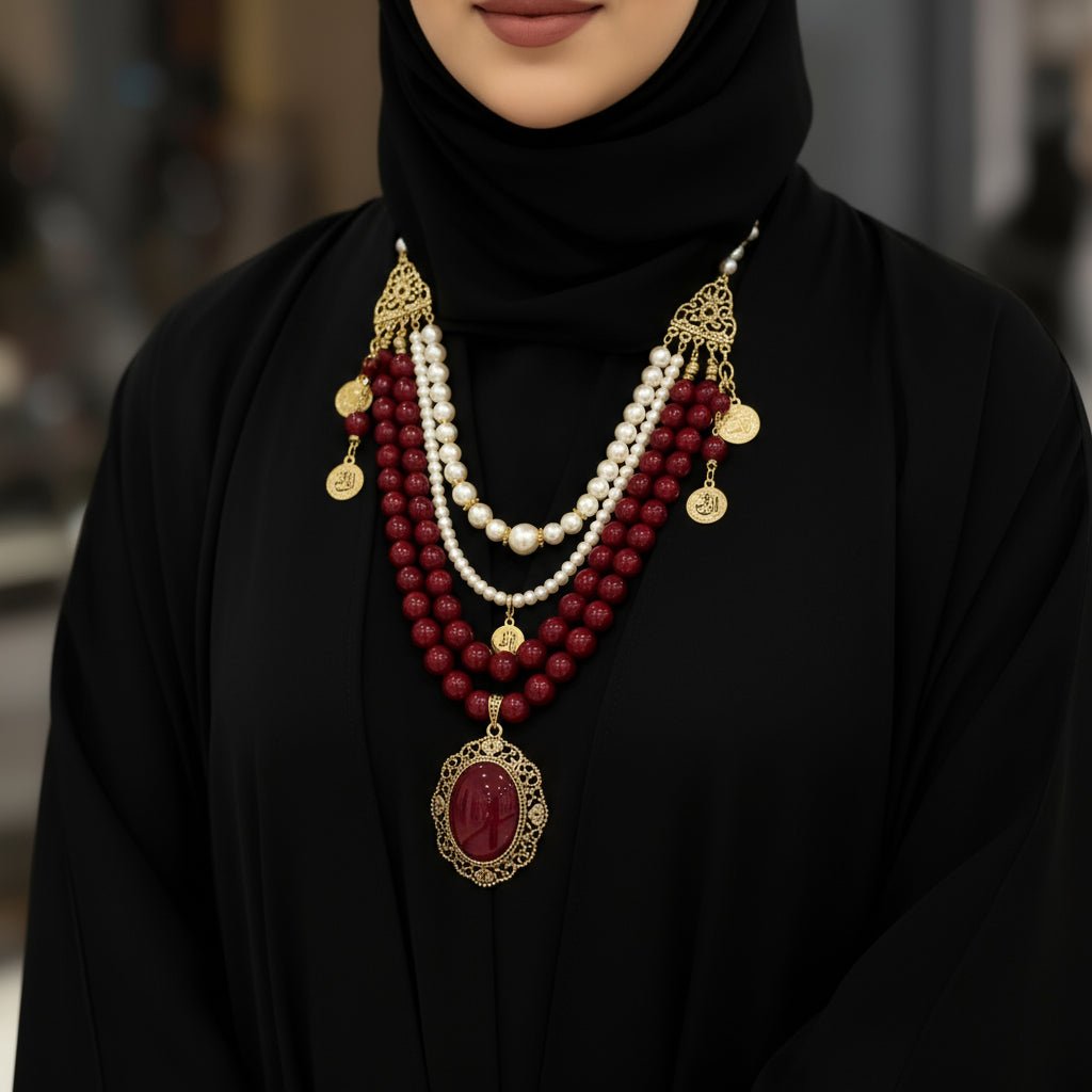 Maryam Necklace Pearl and Marjan