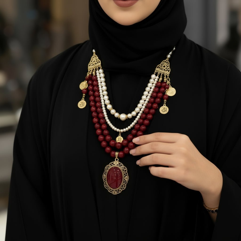 Maryam Necklace Pearl and Marjan
