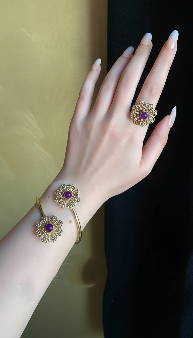 طقم نادية - نحاس خالص