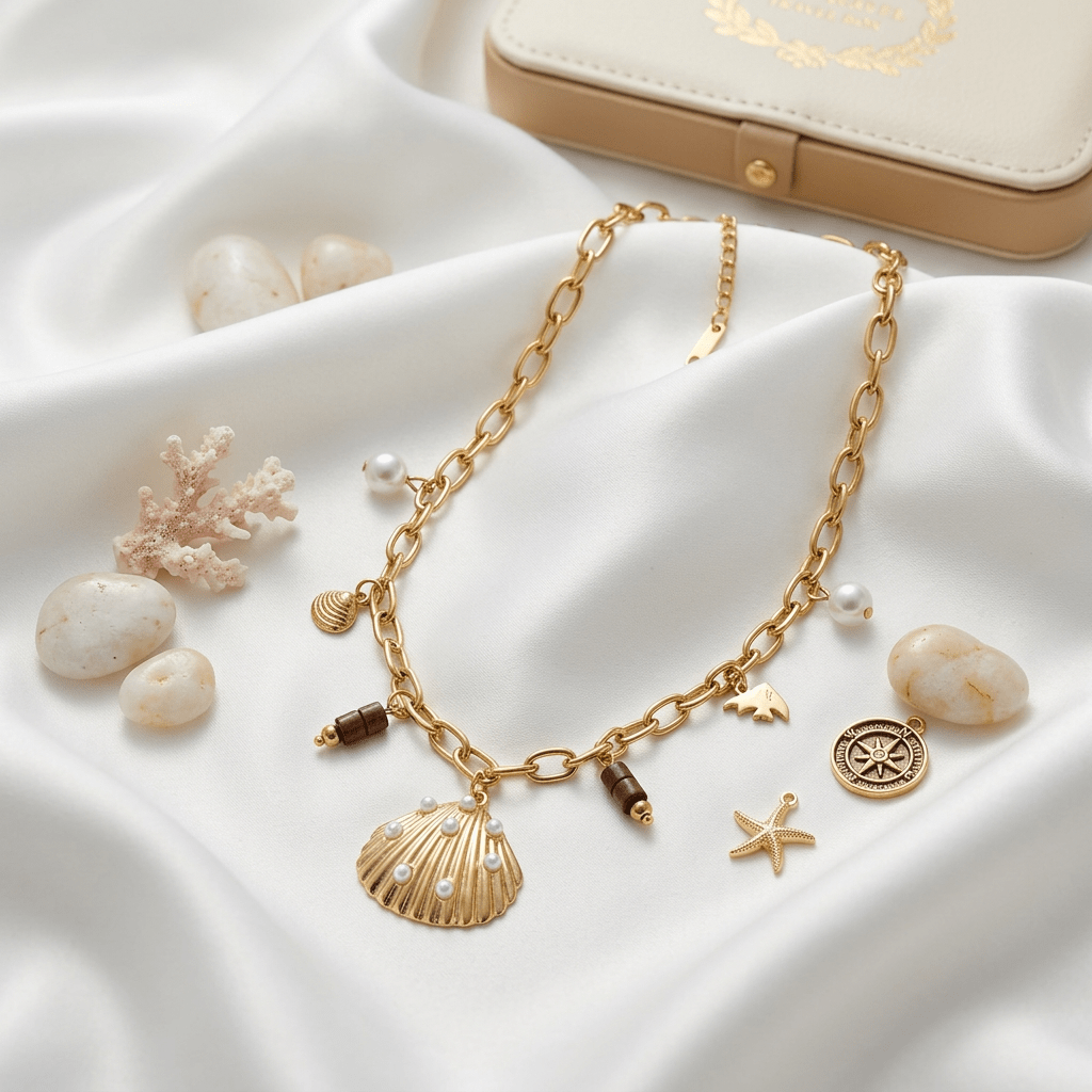Sea Shell Summer Necklace - Stainless