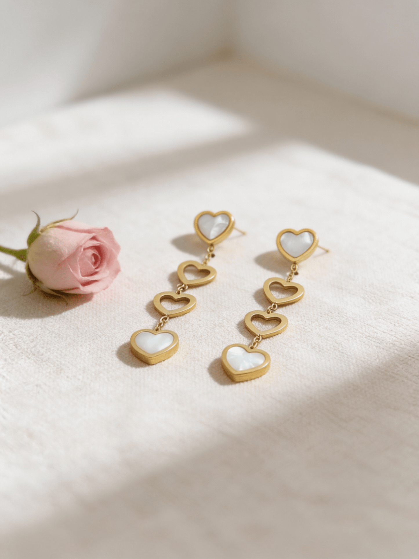 Hearts Earrings - Stainless Steel