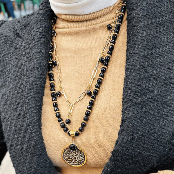 طقم عقيق سارة - نحاس خالص