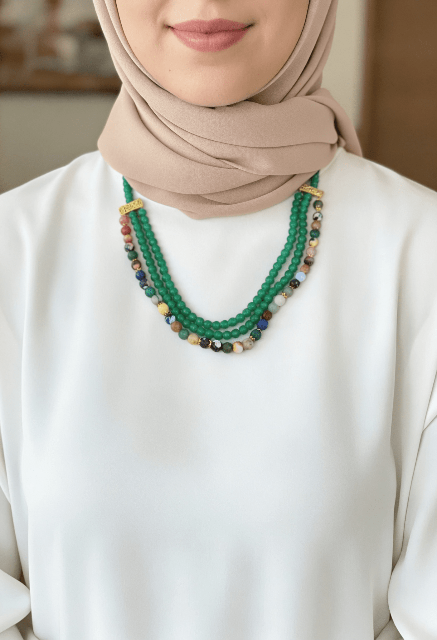 Sanaa Necklace - Agate Stones