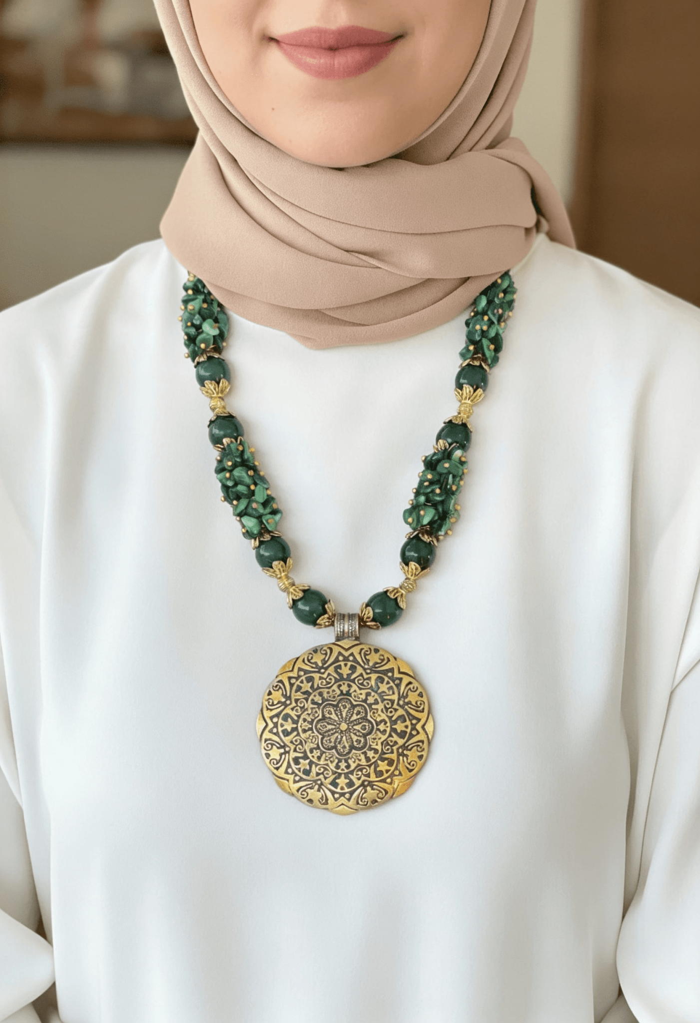 Fatima Necklace - Agate Stones