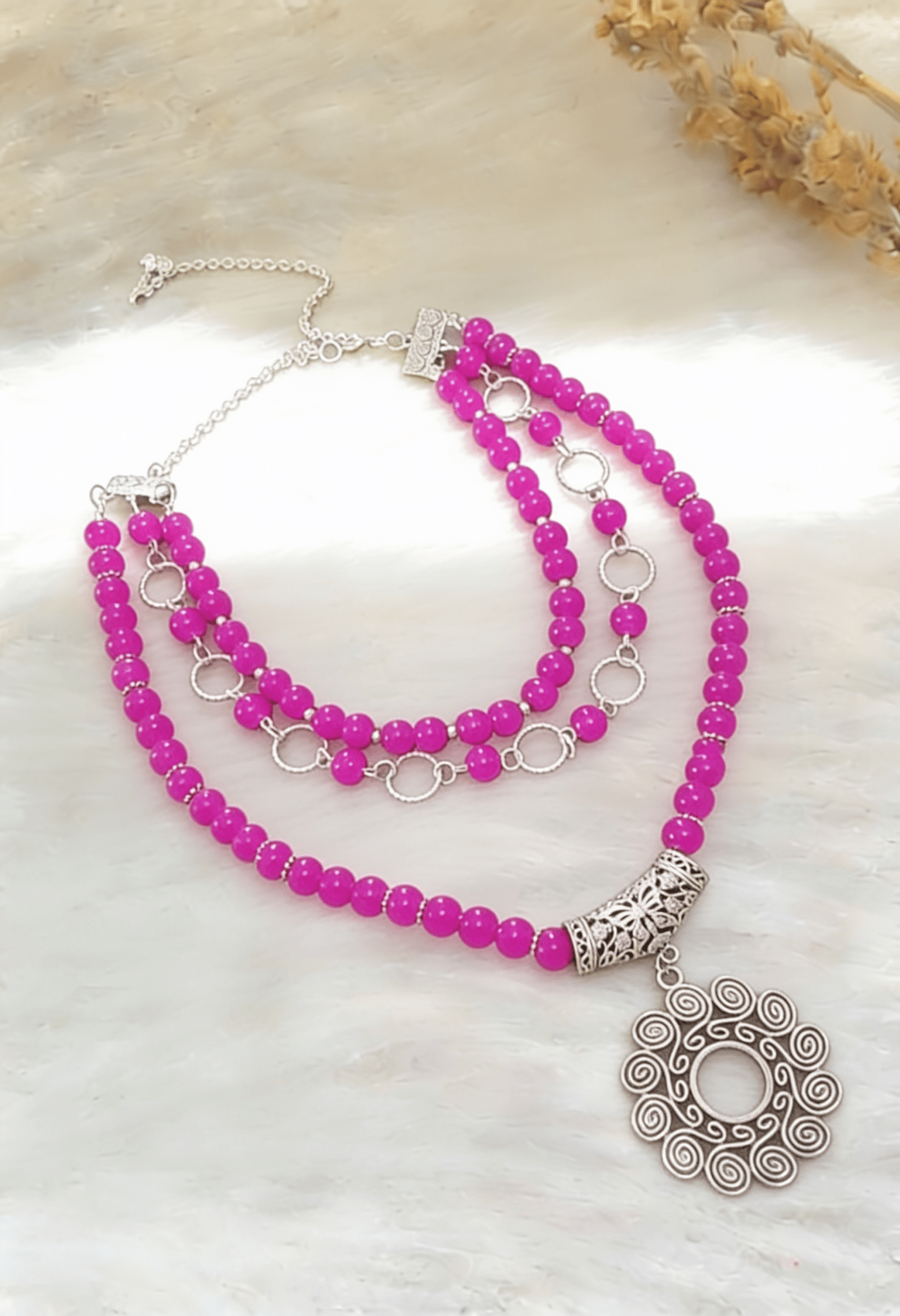 Ganna Necklace - Agate Stones