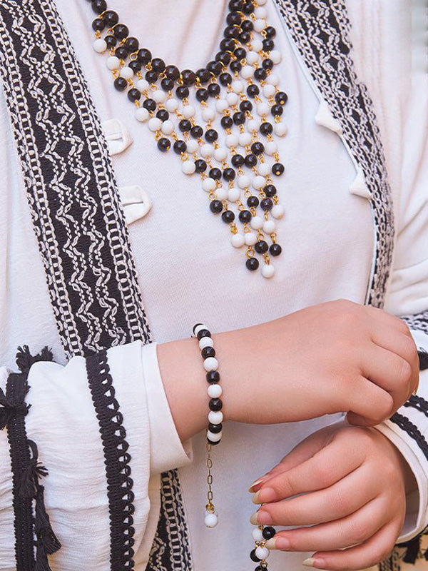 طقم نور - لؤلؤ وحجر عقيق