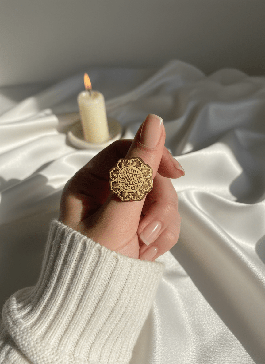 خاتم حافظ - مطلي بالذهب