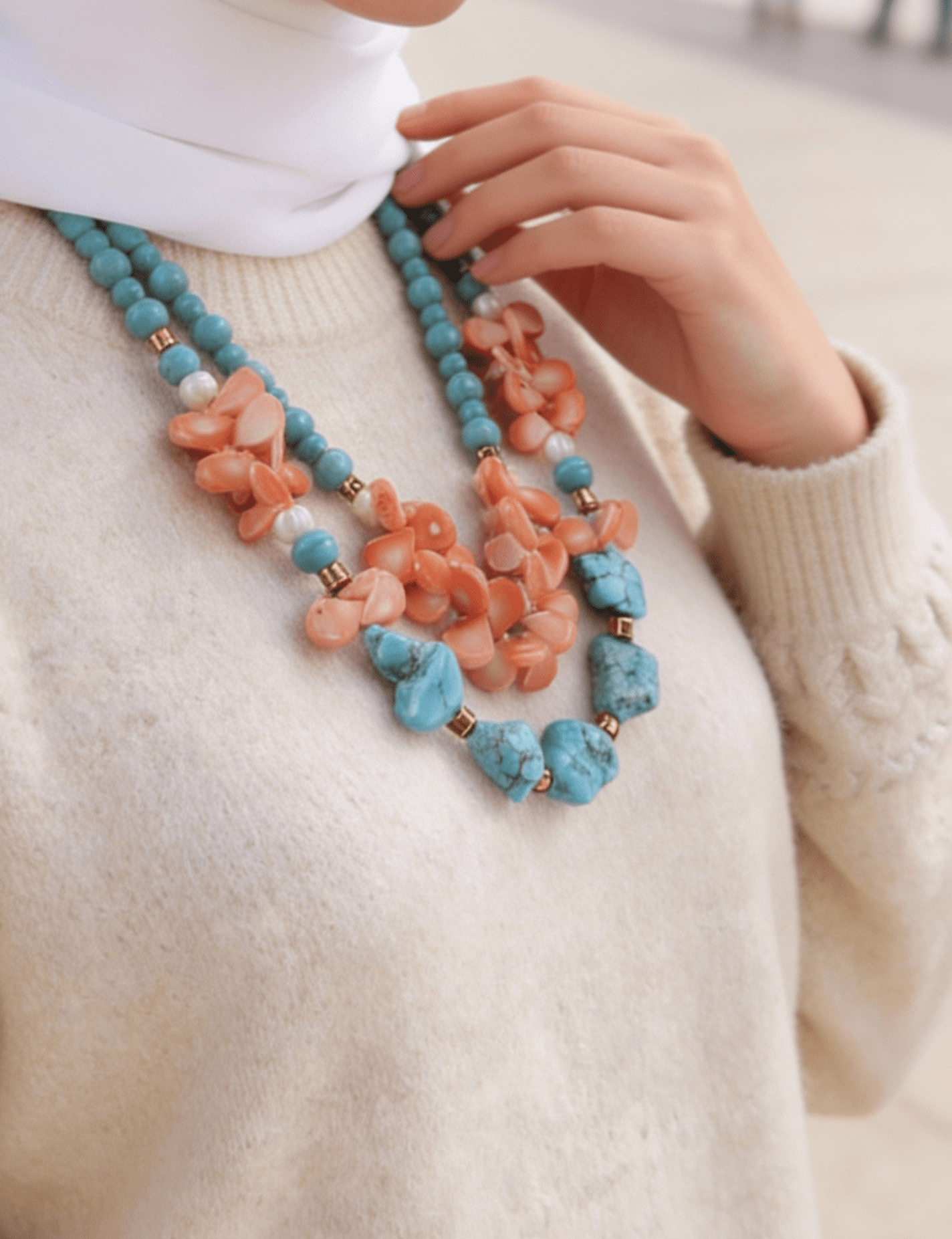 قلادة رهام - أحجار العقيق