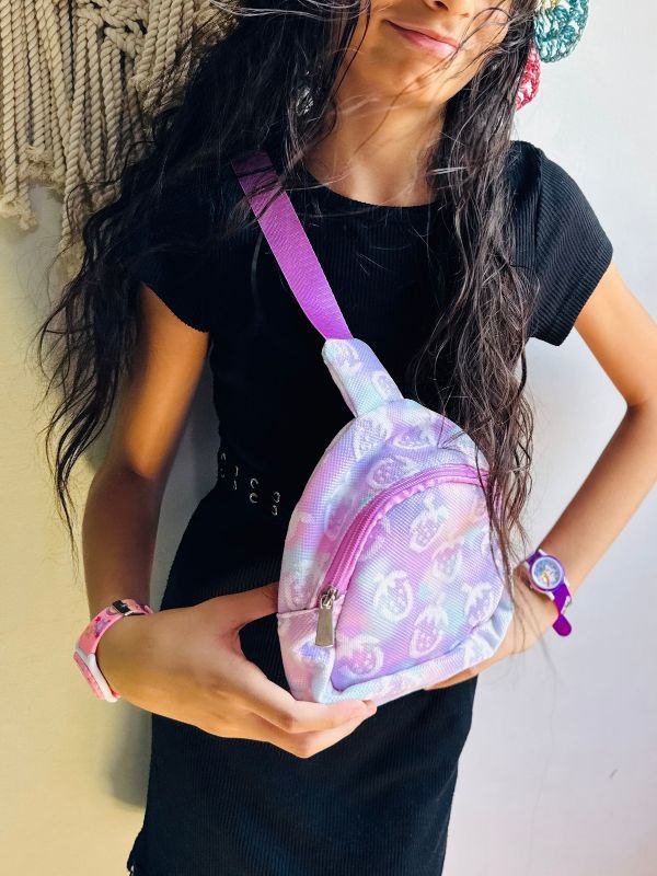 Purple Kids Cross Bag - Fiber