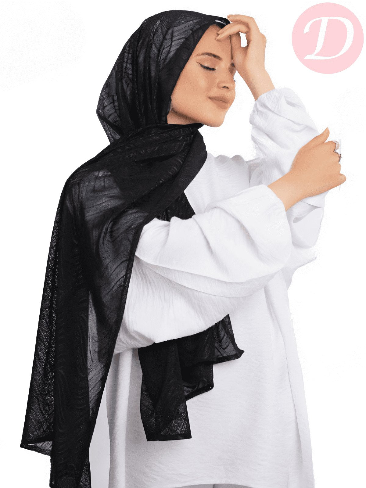 Shiny Zeina Scarf - Kuwaiti Comfort Light Lycra