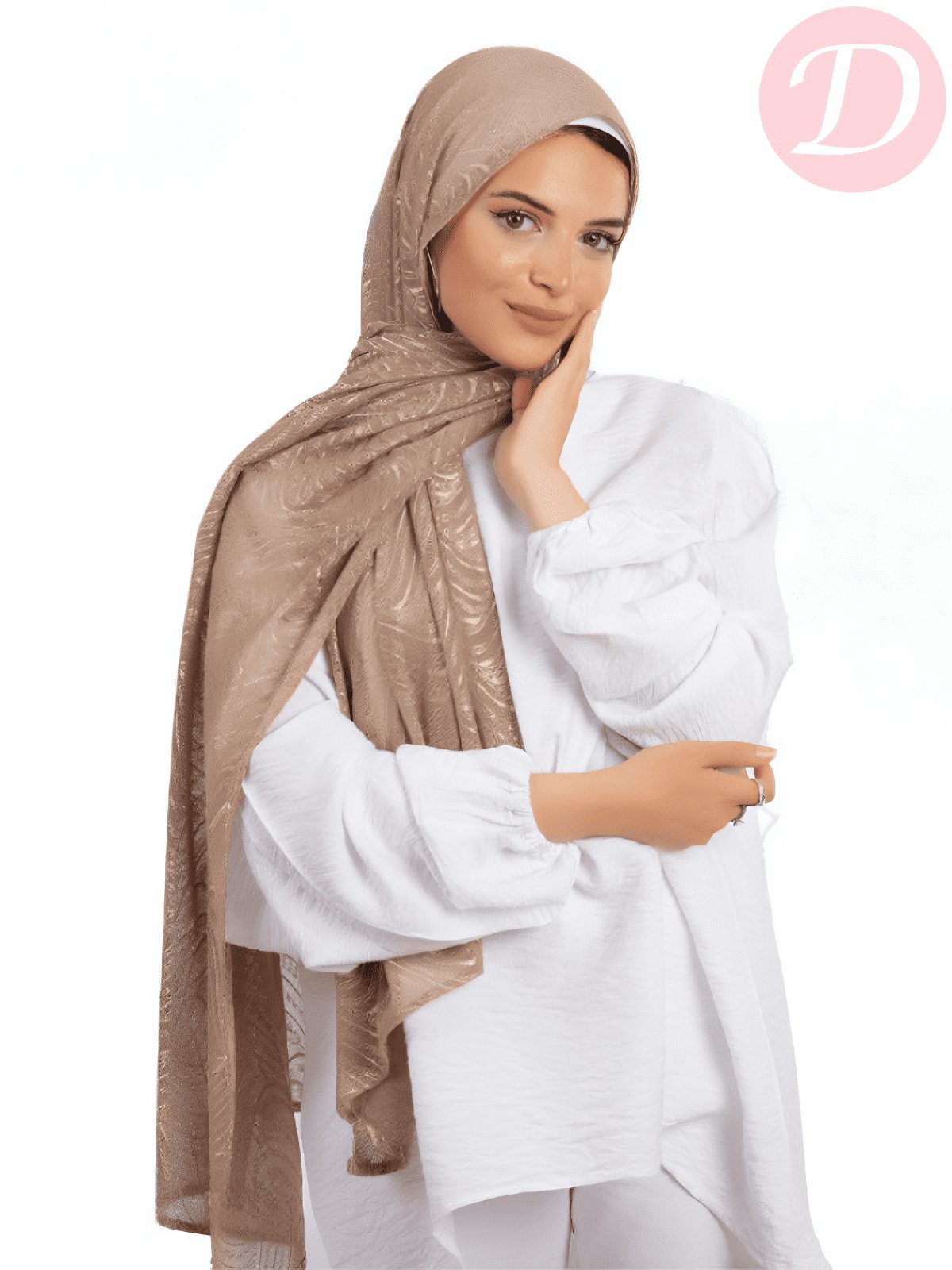 Shiny Zeina Scarf - Kuwaiti Comfort Light Lycra