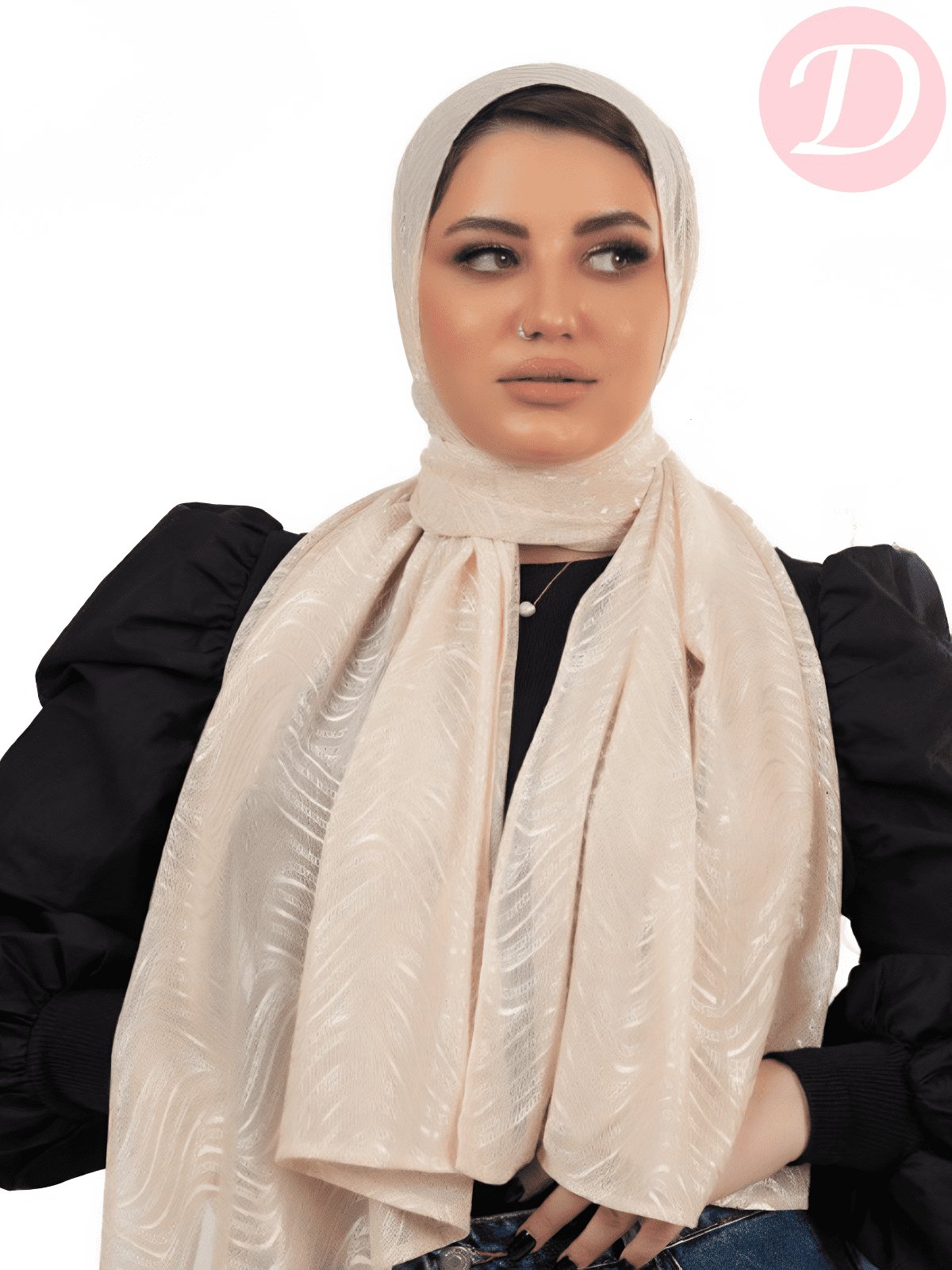 Shiny Zeina Scarf - Kuwaiti Comfort Light Lycra