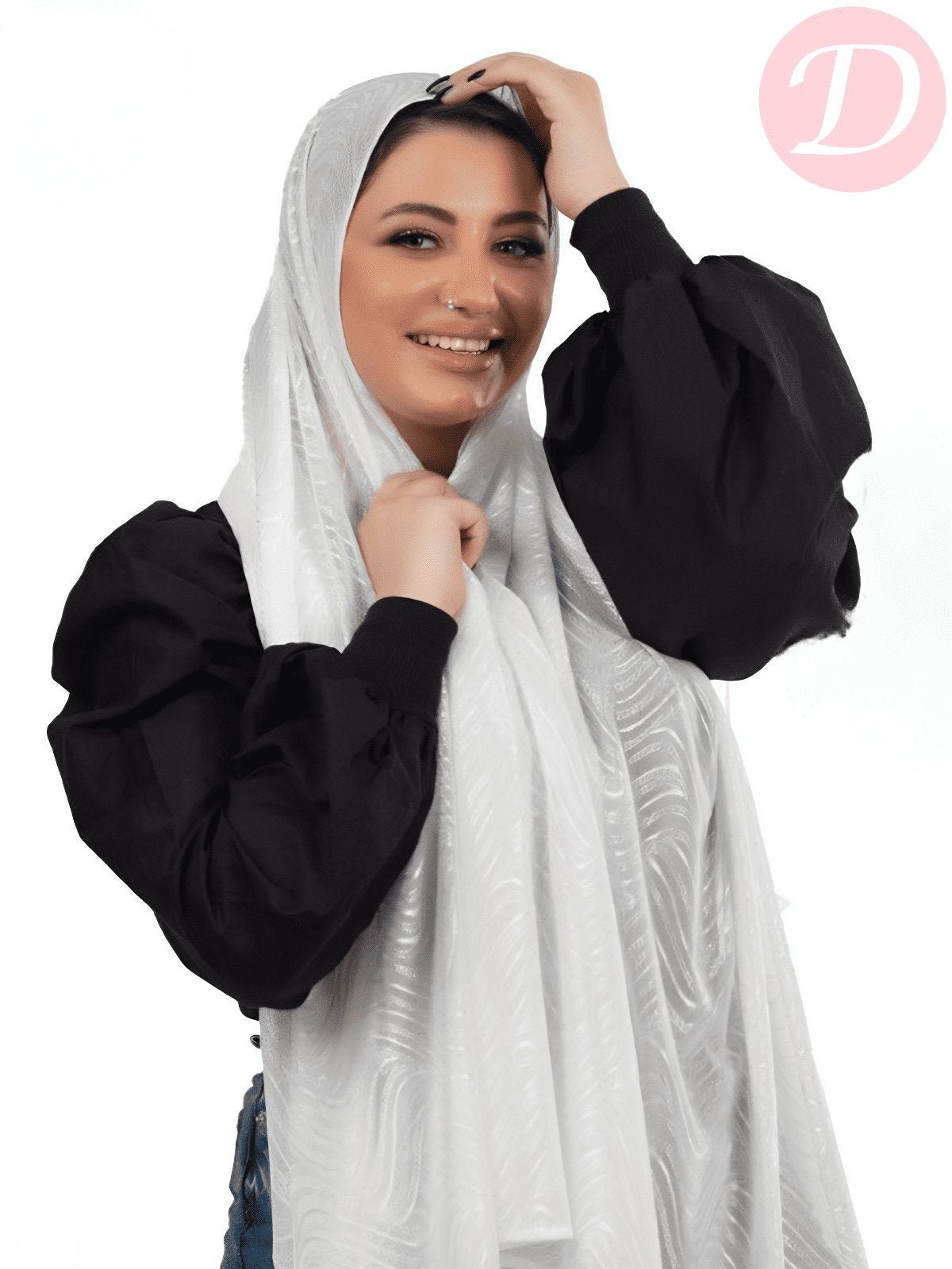 Shiny Zeina Scarf - Kuwaiti Comfort Light Lycra