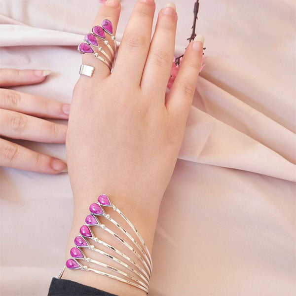 Amira Set - Silver Plated and Agate