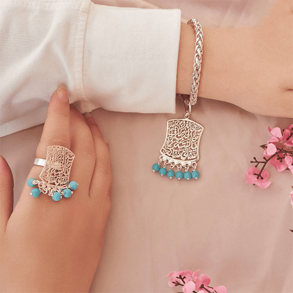 مجموعة يالديز - مطلية بالفضة والعقيق