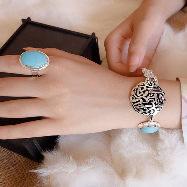 طقم ليان - مطلي بالفضة