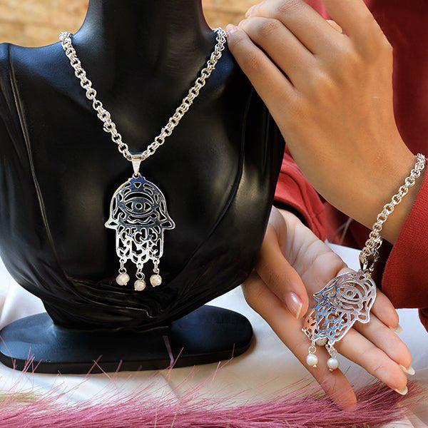 Traditional Arabian Kaf Set - Silver Plated