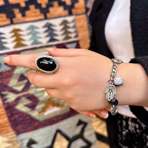 طقم كاف بسيط - مطلي بالفضة