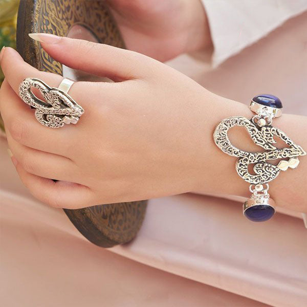 Kamila Set - Silver Plated and Agate