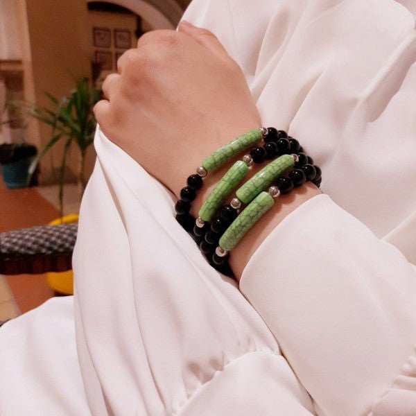 Yasmine Bracelets Set - Agate