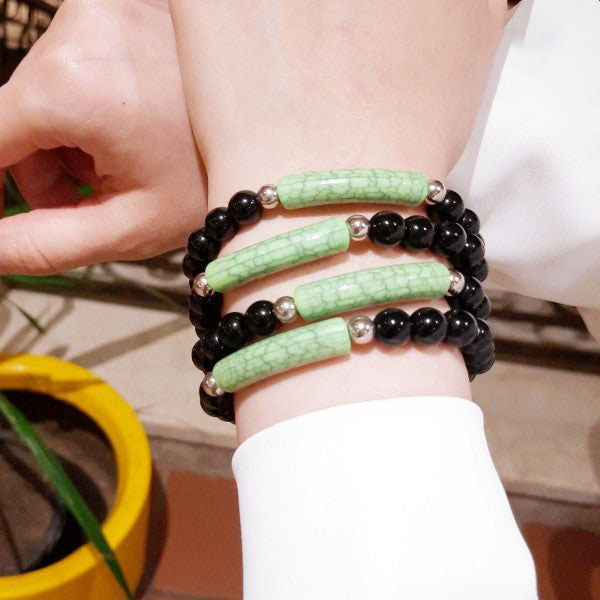 Yasmine Bracelets Set - Agate