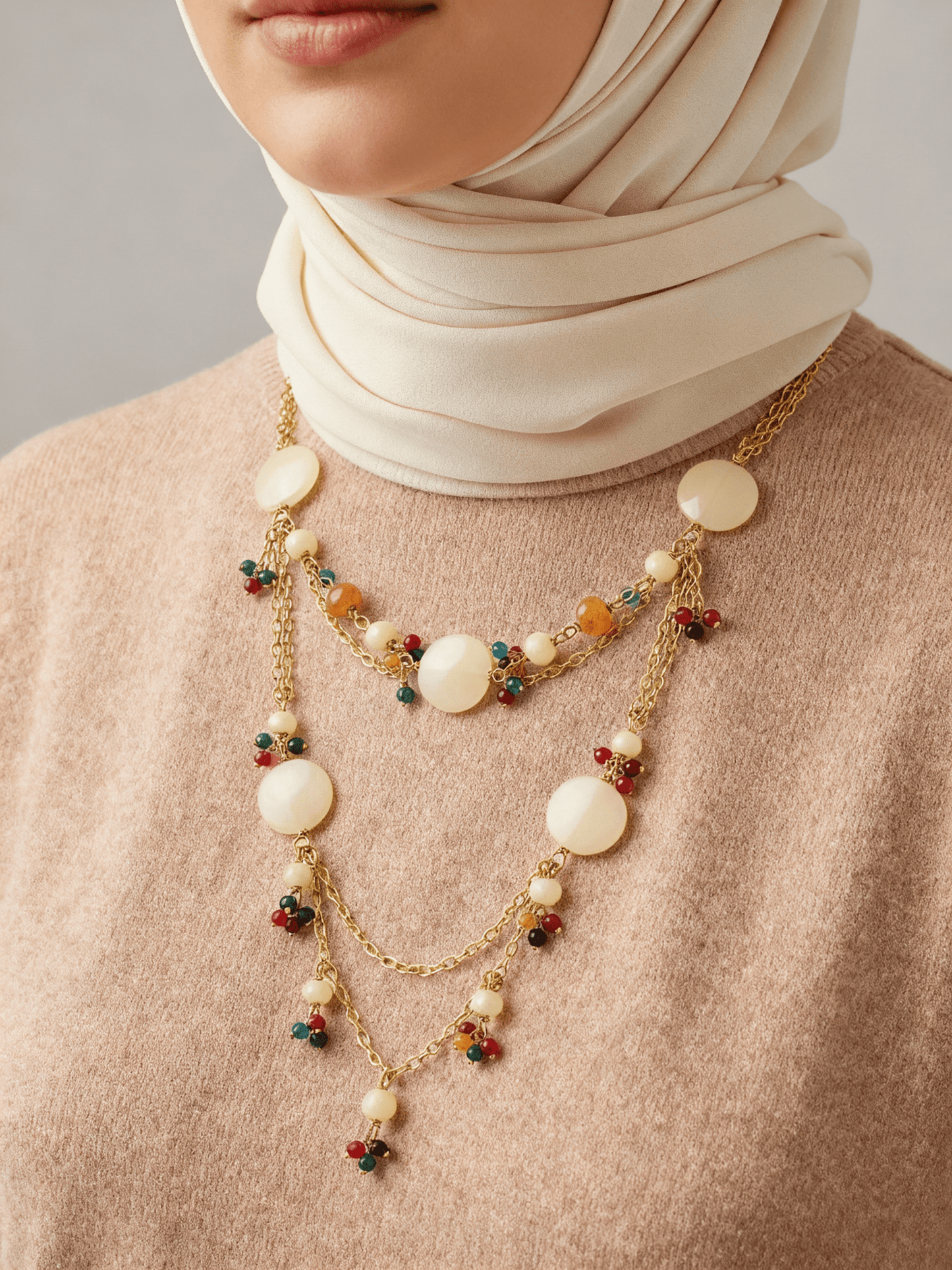 Seasons Love Necklace - Agate Stones