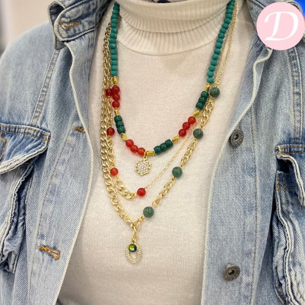 Jamila Necklace - Crystal and Agate