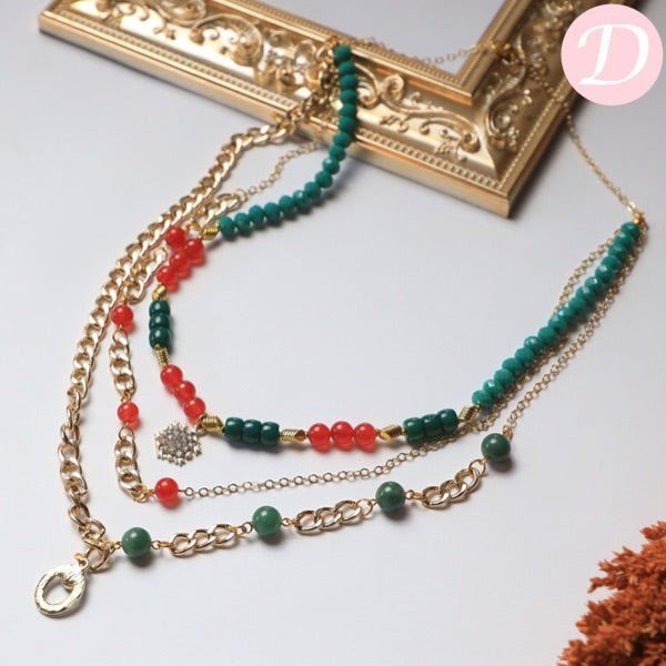 Jamila Necklace - Crystal and Agate