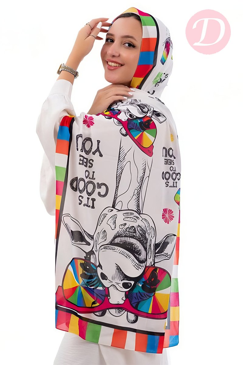 Giraffe Scarf - Crepe Digital